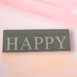 NWT. Happy Wooden Sign